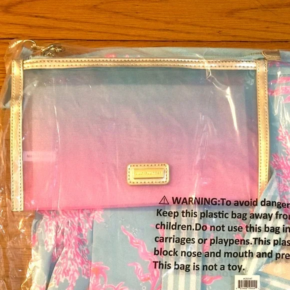 Lilly Pulitzer NWT-in bag! Large ‘Royal Coral’Insulated Beach Cooler Bag+meshbag - Picture 7 of 8